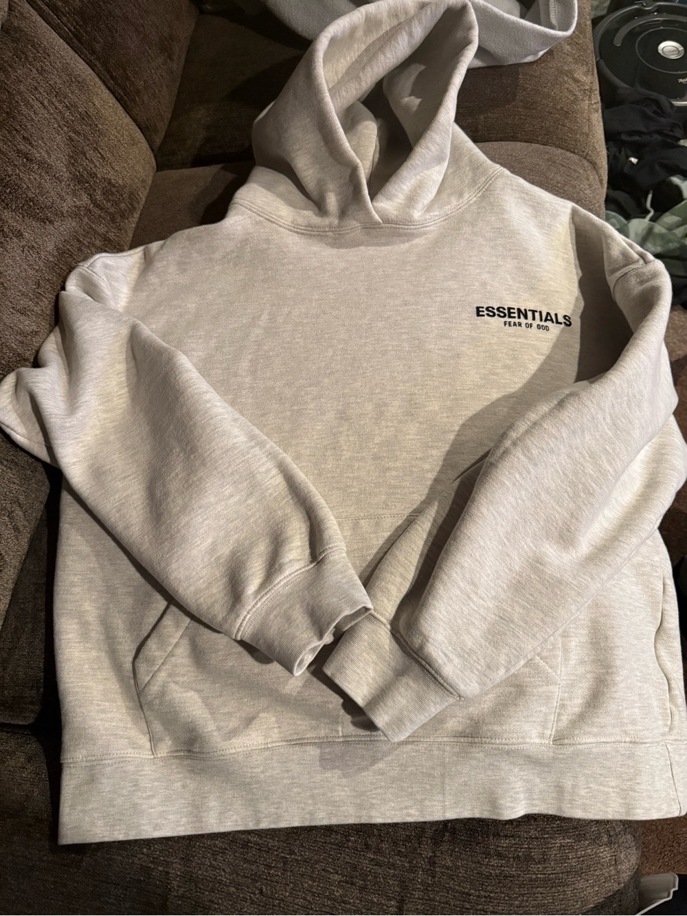 Essentials womens Heather Gray Logo Hoodie
Fear of God